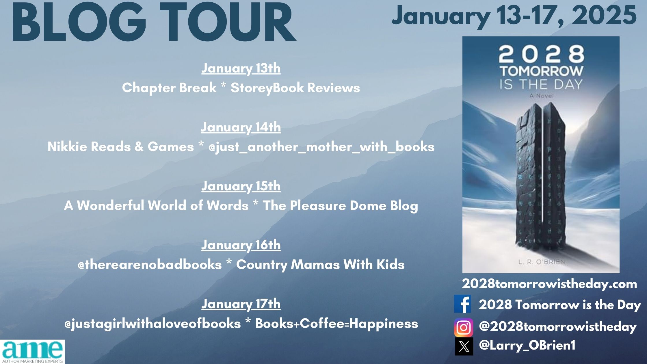 2028 Tomorrow is the Day Book Tour - Chapter Break